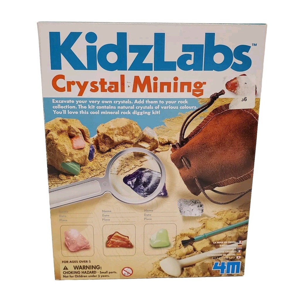 KIDZLABS‎ Science Crystal Mining Excavate Minerals Learning Nature Sealed  Box